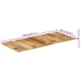 Tablero de mesa madera maciza de mango 25-27 mm 140x60 cm