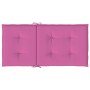 Cojines para silla con respaldo bajo 4 uds tela rosa