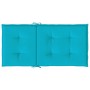 Cojines para silla con respaldo bajo 4 uds tela turquesa
