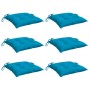 Cojines de silla de jardín 6 uds tela Oxford azul 40x40x7 cm