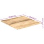 Superficie de mesa madera maciza de mango 25-27 mm 80x80 cm