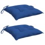 Cojines de silla de jardín 2 uds tela Oxford azul 40x40x7 cm
