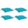 Cojines para silla 4 unidades tela turquesa 40x40x7 cm