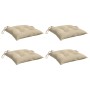 Cojines de palets de jardín 4 uds tela Oxford beige 50x50x7 cm