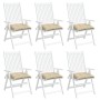 Cojines para palets 6 unidades tela Oxford beige 50x50x7 cm