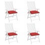 Cojines de palets de jardín 4 uds tela Oxford rojo 50x50x7 cm