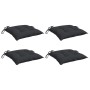 Cojines de palets de jardín 4 uds tela Oxford negro 50x50x7 cm