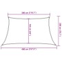 Toldo de vela trapecio HDPE gris claro 160 g/m² 3/4x2 m en Sombrillas | Comprar online en Foro24
