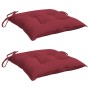 Cojines de palets de jardín 2 uds Oxford rojo tinto 50x50x7 cm