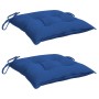 Cojines de palets de jardín 2 uds tela Oxford azul 50x50x7 cm
