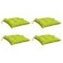 Cojines de palets de jardín 4 uds tela Oxford verde 50x50x7 cm