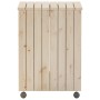 Cesta ropa sucia con ruedas RANA madera maciza pino 45x45x64 cm