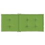 Cojines silla respaldo alto 4 uds tela verde melange 120x50x4cm