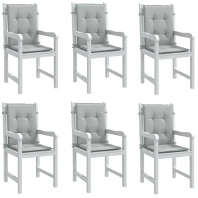 Cojines para silla respaldo bajo 6 ud tela gris claro melange Cojines para silla respaldo bajo 6 ud tela gris claro melange