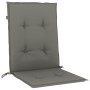 Cojines para silla respaldo bajo 6 ud tela gris oscuro melange
