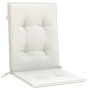 Cojines silla respaldo bajo 6 ud tela crema melange 100x50x4 cm