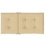 Cojines silla respaldo bajo 2 ud tela beige melange 100x50x4 cm