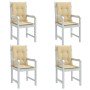 Cojines silla respaldo bajo 4 ud tela beige melange 100x50x4 cm en Cojines para sillas y sofás | Comprar online en Foro24