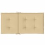 Cojines silla respaldo bajo 4 ud tela beige melange 100x50x4 cm