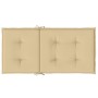 Cojines silla respaldo bajo 6 ud tela beige melange 100x50x4 cm