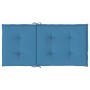 Cojines silla respaldo bajo 2 ud tela azul melange 100x50x4 cm