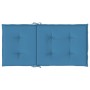 Cojines silla respaldo bajo 6 ud tela azul melange 100x50x4 cm