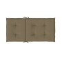 Cojines silla respaldo bajo 2 ud tela taupe melange 100x50x4 cm