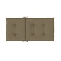 Cojines silla respaldo bajo 6 ud tela taupe melange 100x50x4 cm