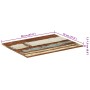 Tablero de mesa rectangular madera maciza 70x90 cm 15-16 mm