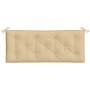 Cojín para banco de jardín tela beige melange 120x50x7 cm