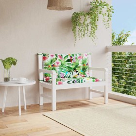 Cojines para banco de jardín 2 uds tela multicolor 100x50x7 cm