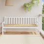 Cojín para banco de jardín tela beige melange 180x50x7 cm