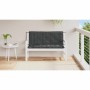 Cojines para banco jardín 2 uds tela a cuadros negro 120x50x7cm