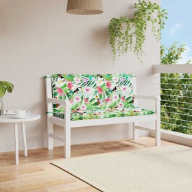 Cojines para banco de jardín 2 uds tela multicolor 120x50x7 cm