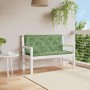 Cojines banco jardín 2 uds tela estampado de hojas 120x50x7 cm