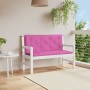Cojines para banco de jardín 2 uds tela rosa 120x50x7 cm