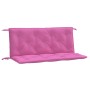 Cojines para banco de jardín 2 uds tela rosa 120x50x7 cm