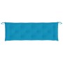 Cojines de banco de jardín 2 uds azul claro 150x50x7 cm