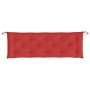 Cojines de banco de jardín 2 uds tela Oxford rojo 150x50x7 cm