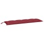 Cojines de banco de jardín 2 uds rojo tinto 150x50x7 cm