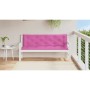 Cojines para banco de jardín 2 uds tela rosa 150x50x7 cm