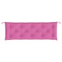 Cojines para banco de jardín 2 uds tela rosa 150x50x7 cm