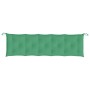 Cojines de banco de jardín 2 uds tela Oxford verde 180x50x7 cm