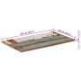 Tablero de mesa rectangular madera maciza 60x100 cm 25-27 mm