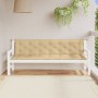 Cojines para banco jardín 2 uds tela beige melange 200x50x7 cm