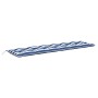 Cojines banco jardín 2 uds tela a rayas azul blanco 200x50x7 cm