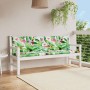 Cojines para banco de jardín 2 uds tela multicolor 200x50x7 cm