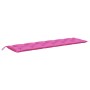 Cojines para banco de jardín 2 uds tela rosa 200x50x7 cm