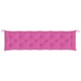 Cojines para banco de jardín 2 uds tela rosa 200x50x7 cm