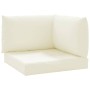 Cojines para palets 3 unidades tela Oxford blanco crema